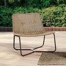 Parrot Uncle Sarabi 3-Piece Natural Wicker Outdoor Conversation Set (FM80003BK-T-3PC-PU)