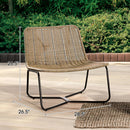 Parrot Uncle Sarabi 3-Piece Natural Wicker Outdoor Conversation Set (FM80003BK-T-3PC-PU)