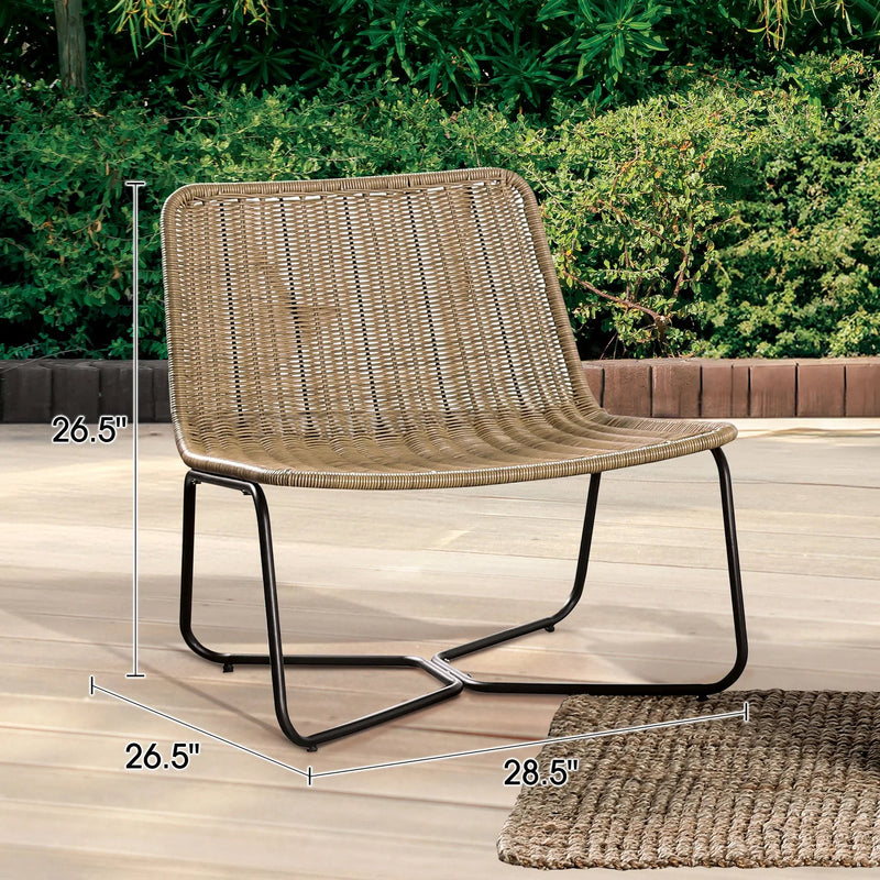 Parrot Uncle Sarabi 3-Piece Natural Wicker Outdoor Conversation Set (FM80003BK-T-3PC-PU)
