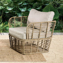 Parrot Uncle Johari Contemporary 3-Piece Outdoor Rattan Conversation Set (FM80016NT-3PC-PU)