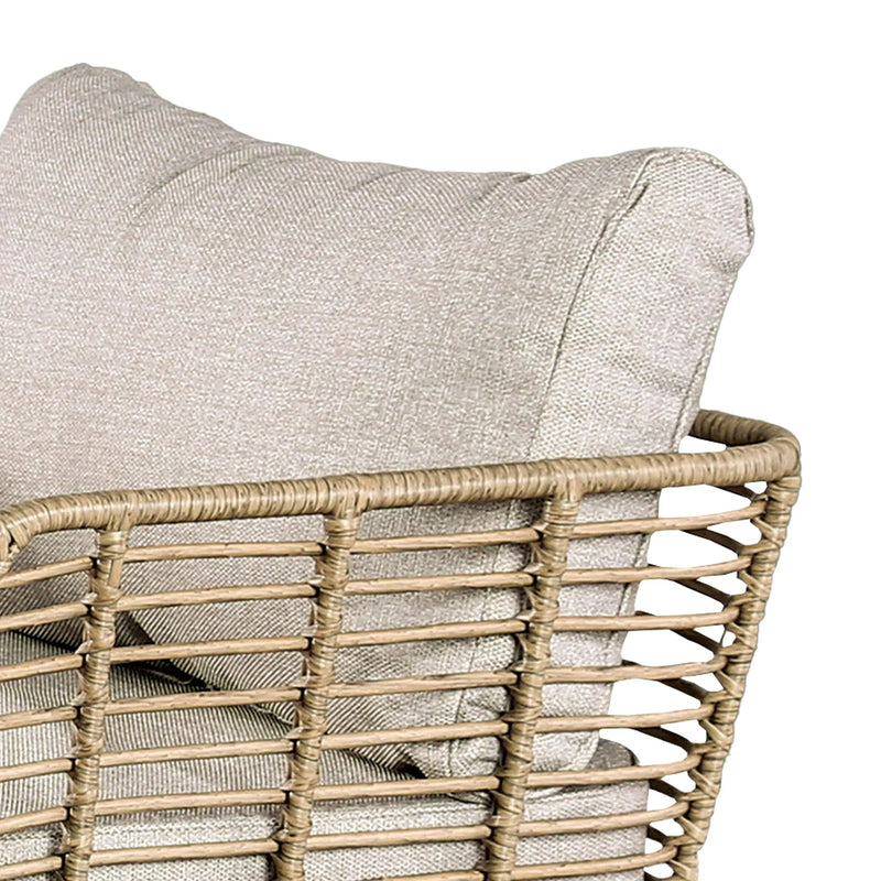 Parrot Uncle Johari Contemporary 3-Piece Outdoor Rattan Conversation Set (FM80016NT-3PC-PU)