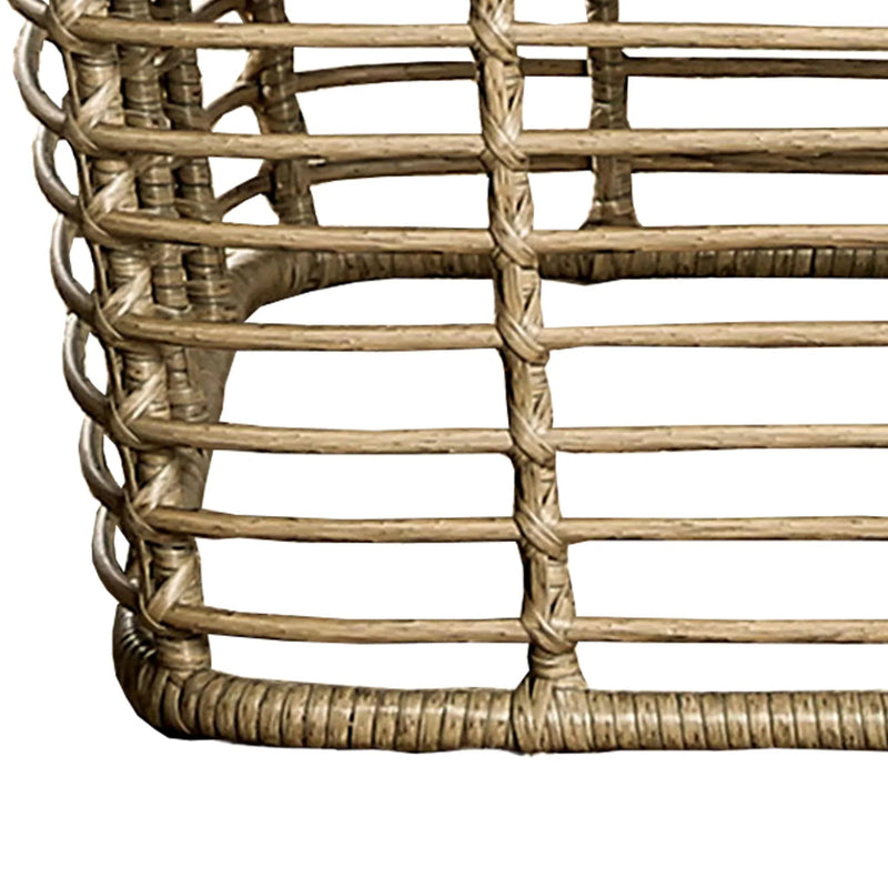 Parrot Uncle Johari Contemporary 3-Piece Outdoor Rattan Conversation Set (FM80016NT-3PC-PU)