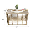 Parrot Uncle Johari Contemporary 3-Piece Outdoor Rattan Conversation Set (FM80016NT-3PC-PU)