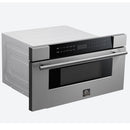 Forno Capoliveri Espresso 30-Inch 1.2 Cu.ft  Microwave Drawer in Black with Stainless Steel Handle (FMWDR3000-30BLK)