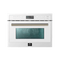 Forno Oliena Espresso 24-Inch 1.6 Cu.ft Compact Oven in White with Brass Handle (FMWDR3093-24WHT)