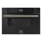 Forno Capoliveri Espresso 30-Inch 1.2 Cu.ft  Microwave Drawer in Black with Brass Handle (FMWDR3000-30BLK)