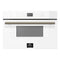 Forno Capoliveri Espresso 30-Inch 1.2 Cu.ft  Microwave Drawer in White with Brass Handle (FMWDR3000-30WHT)