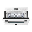 Forno 5-Piece Appliance Package - 30-Inch Inducton Range, Under Cabinet Range Hood, Refrigerator with Water Dispenser, Dishwasher, and  24-Inch Microwave Oven in White with Antique Brass Trim