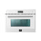 Forno Oliena Espresso 24-Inch 1.6 Cu.ft Microwave Oven in White with Stainless Steel Handle (FMWDR3093-24WHT)