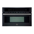 Forno 5-Piece Appliance Package - 30-Inch Induction Range, Under Cabinet Range Hood, Refrigerator, Dishwasher, and 30-Inch Microwave Oven in Black with Stainless Steel Trim