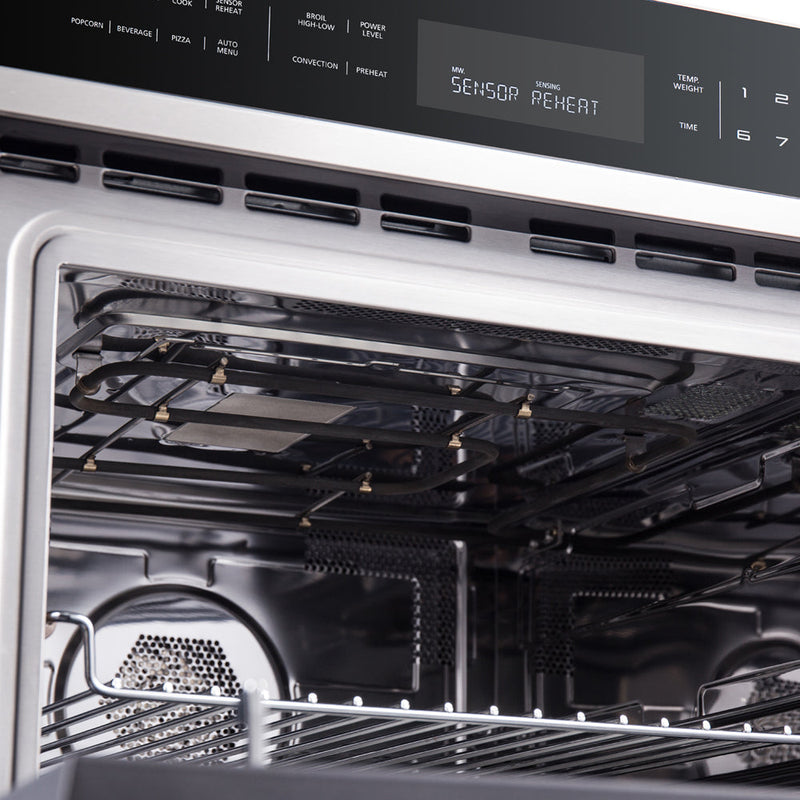Forno 5-Piece Appliance Package - 30-Inch Induction Range, Under Cabinet Range Hood, Refrigerator with Water Dispenser, Dishwasher, and 30-Inch Microwave Oven in Stainless Steel
