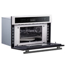 Forno 5-Piece Appliance Package - 30-Inch Gas Range, Under Cabinet Range Hood, Refrigerator, Dishwasher, and 30-Inch Microwave Oven in Stainless Steel