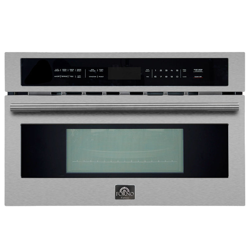 Forno 5-Piece Appliance Package - 30-Inch Induction Range, Under Cabinet Range Hood, Refrigerator, Dishwasher, and  30-Inch Microwave Oven in Stainless Steel