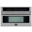 Forno 5-Piece Appliance Package - 30-Inch Induction Range, Under Cabinet Range Hood, Refrigerator with Water Dispenser, Dishwasher, and 30-Inch Microwave Oven in Stainless Steel