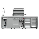 Forno Bulnes Outdoor Kitchen 30-Inch BBQ 60,000 BTU, with Sear, Rotisserie Infrared Burners, 1.8 Cu.Ft. Beverage Center, & White Countertops (FODKT2506WHT)