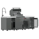 Forno Bulnes Outdoor Kitchen 30-Inch BBQ 60,000 BTU, with Sear, Rotisserie Infrared Burners, 1.8 Cu.Ft. Beverage Center, & White Countertops (FODKT2506WHT)