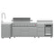 Forno Bulnes Outdoor Kitchen 40-Inch BBQ 95,000 BTU, with 5 Burners, Sear & Rotisserie Infrared Side Burner, 1.8 cu.ft. Beverage Center & White Sintered Stone Countertops (FODKT2520WHT)