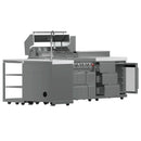 Forno Bulnes Outdoor Kitchen 40-Inch BBQ 95,000 BTU, with 5 Burners, Sear & Rotisserie Infrared Side Burner, 1.8 cu.ft. Beverage Center & White Sintered Stone Countertops (FODKT2520WHT)