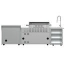 Forno Bulnes Outdoor Kitchen 40-Inch BBQ 95,000 BTU, with 5 Burners, Sear & Rotisserie Infrared Side Burner, 1.8 cu.ft. Beverage Center & White Sintered Stone Countertops (FODKT2520WHT)