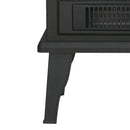 Parrot Uncle Black Electric Heater Free Standing Stove, 3D Flame Overheat Protection Adjustable Thermostat, 1500W (FP201S-T3-A2)