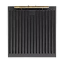 Forno Espresso 3-Piece Appliance Package - 30-Inch Electric Range with 5.0 Cu.Ft. Electric Oven, Refrigerator, and Under Cabinet Range Hood in Black with Antique Brass Trim (FBDL-001-02US)