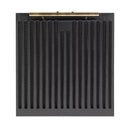 Forno 5-Piece Appliance Package - 30-Inch Gas Range, Under Cabinet Range Hood, Refrigerator with Water Dispenser, Dishwasher, and 24-Inch Microwave Oven in Black with Stainless Steel Trim