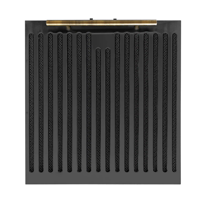 Forno Bari Espresso 30-Inch 400 CFM Under Cabinet Range Hood in Black with Antique Brass Trim (FRHUC5255-30BLK)