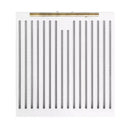 Forno 5-Piece Appliance Package - 30-Inch Gas Range, Under Cabinet Range Hood,  French Door Refrigerator, Dishwasher, and  Microwave Drawer in White with Antique Brass Trim