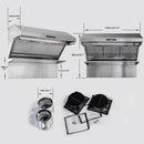 Forno 5-Piece Appliance Package - 48-Inch Dual Fuel Range, 60-Inch Pro-Style Refrigerator, Wall Mount Hood with Backsplash, 24-Inch Microwave Oven, & 3-Rack Dishwasher in Stainless Steel