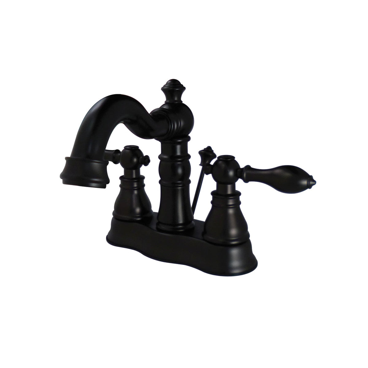 American Classic Double-Handle 4" Centerset Bathroom Faucet with Brass Pop-Up in Oil Rubbed Bronze