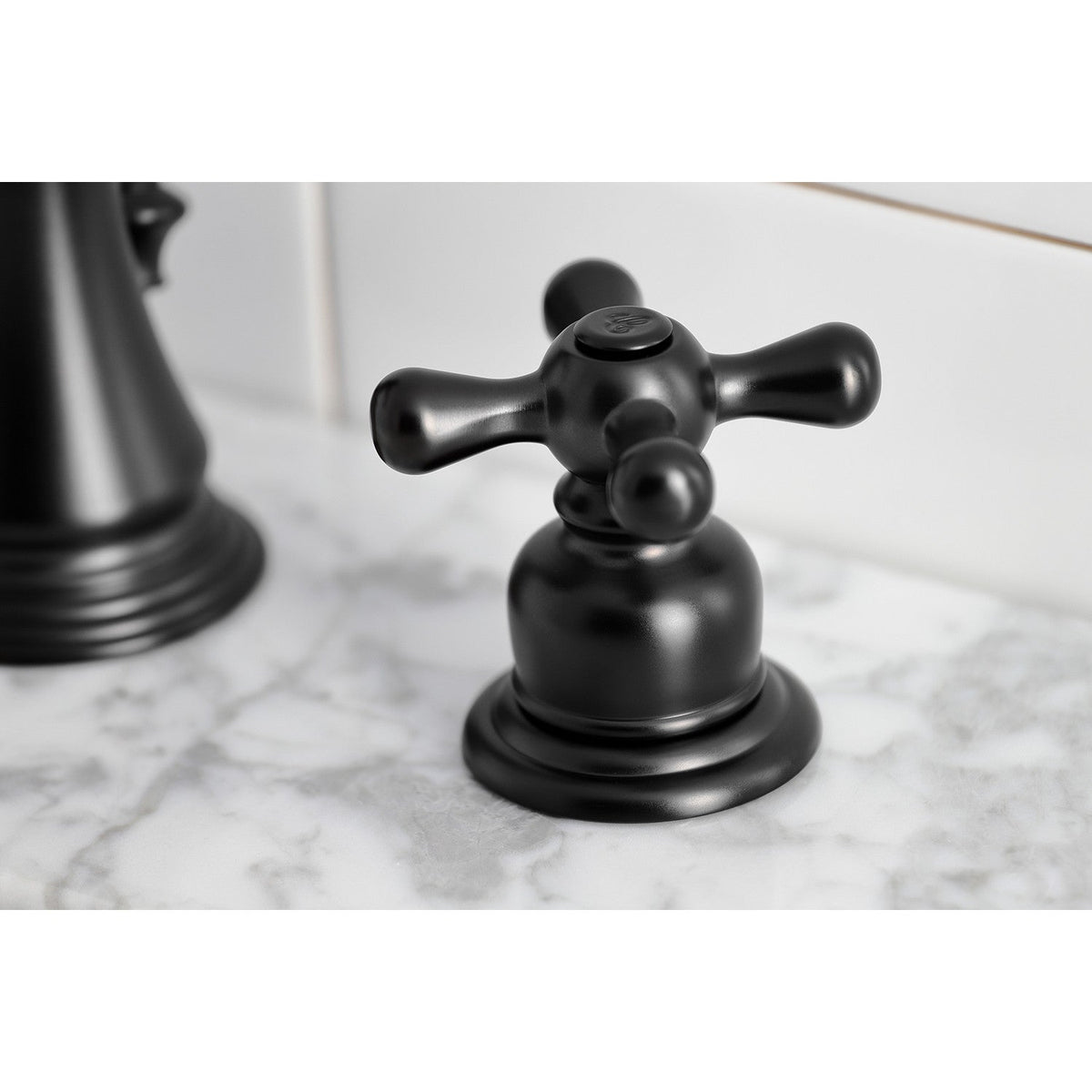American Classic Widespread Bathroom Faucet with Brass Pop-Up in Matte Black