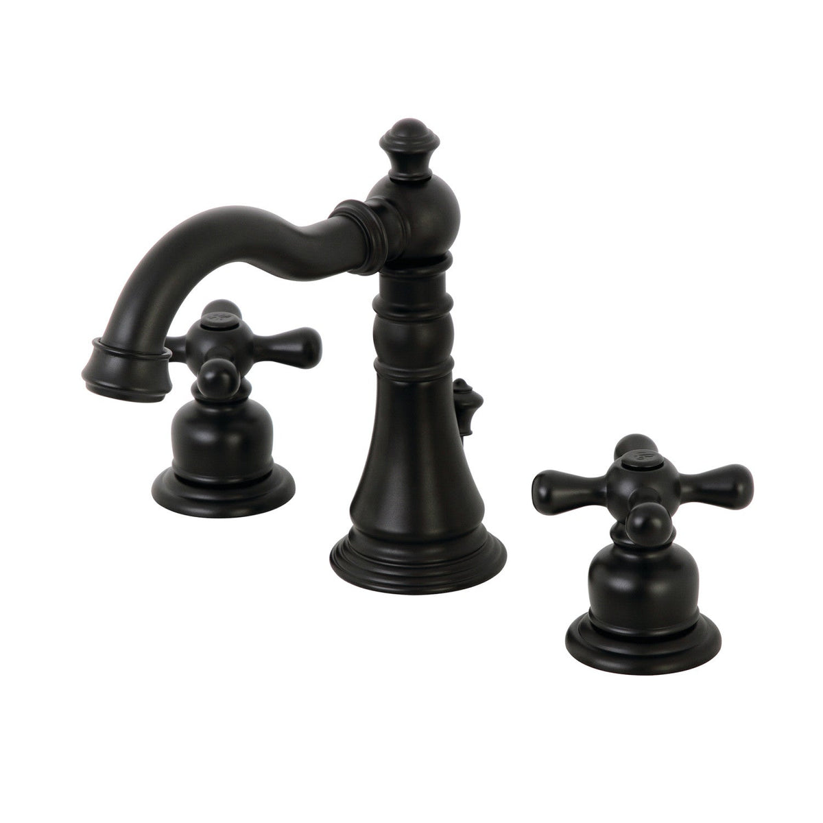 American Classic Widespread Bathroom Faucet with Brass Pop-Up in Matte Black