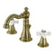 Kingston Brass American Classic Widespread Bathroom Faucet with Brass Pop-Up, Antique Brass (FSC19733APX)