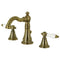 Kingston Brass English Classic Widespread Bathroom Faucet with Brass Pop-Up, Antique Brass (FSC19733PL)