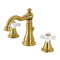 Kingston Brass American Classic Widespread Bathroom Faucet with Brass Pop-Up, Brushed Brass (FSC1973APX)