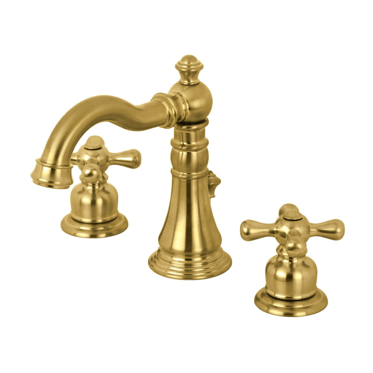 American Classic Widespread Bathroom Faucet with Brass Pop-Up in Brushed Brass