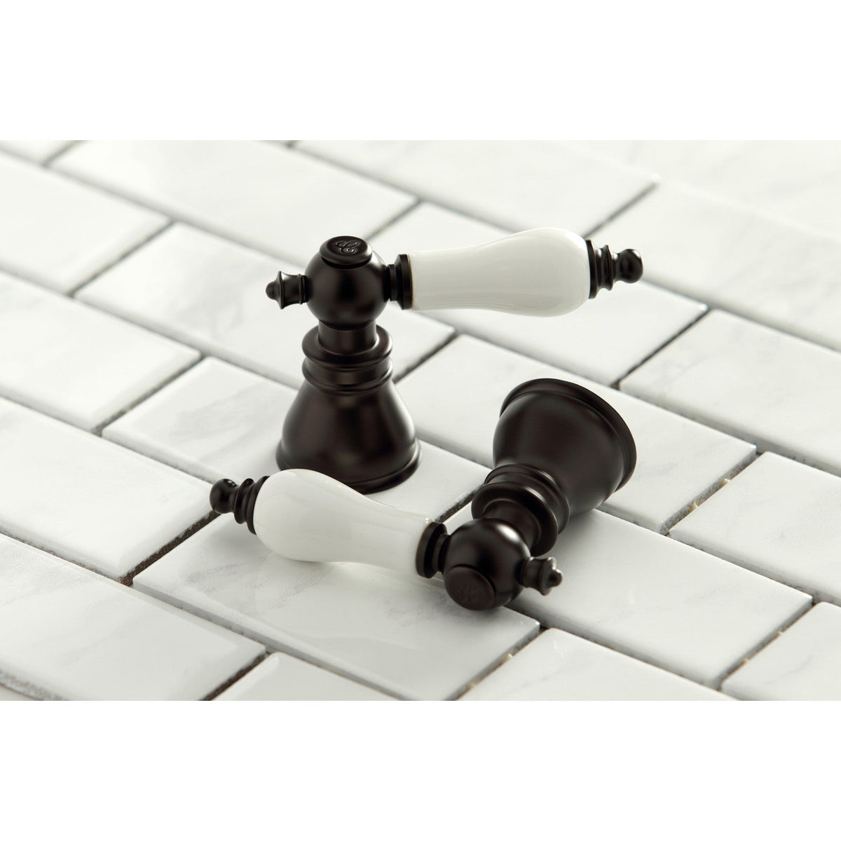 American Patriot Widespread Bathroom Faucet with Pop-Up Drain in Oil Rubbed Bronze