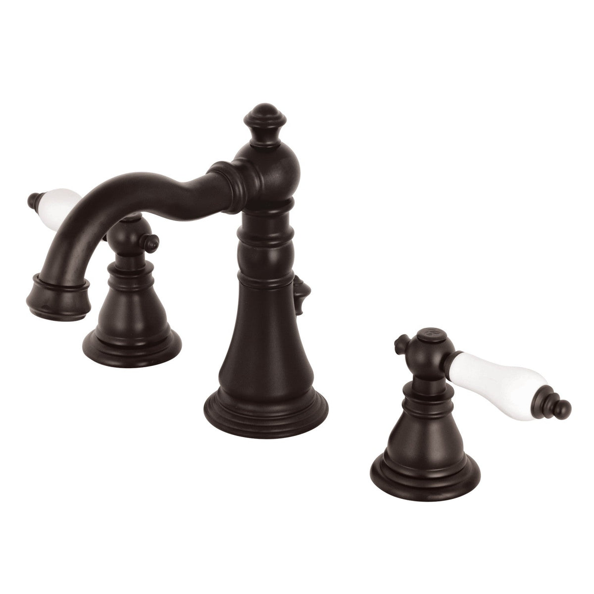 American Patriot Widespread Bathroom Faucet with Pop-Up Drain in Oil Rubbed Bronze
