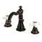 Kingston Brass American Classic Widespread Bathroom Faucet with Brass Pop-Up, Naples Bronze (FSC1976APX)