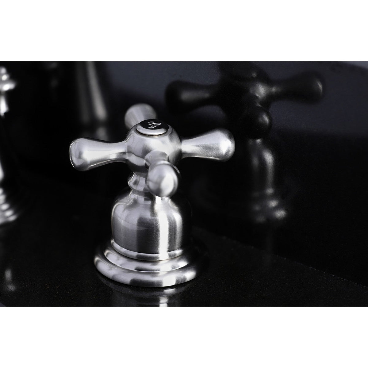 American Classic Widespread Bathroom Faucet with Pop-Up Drain in Brushed Nickel