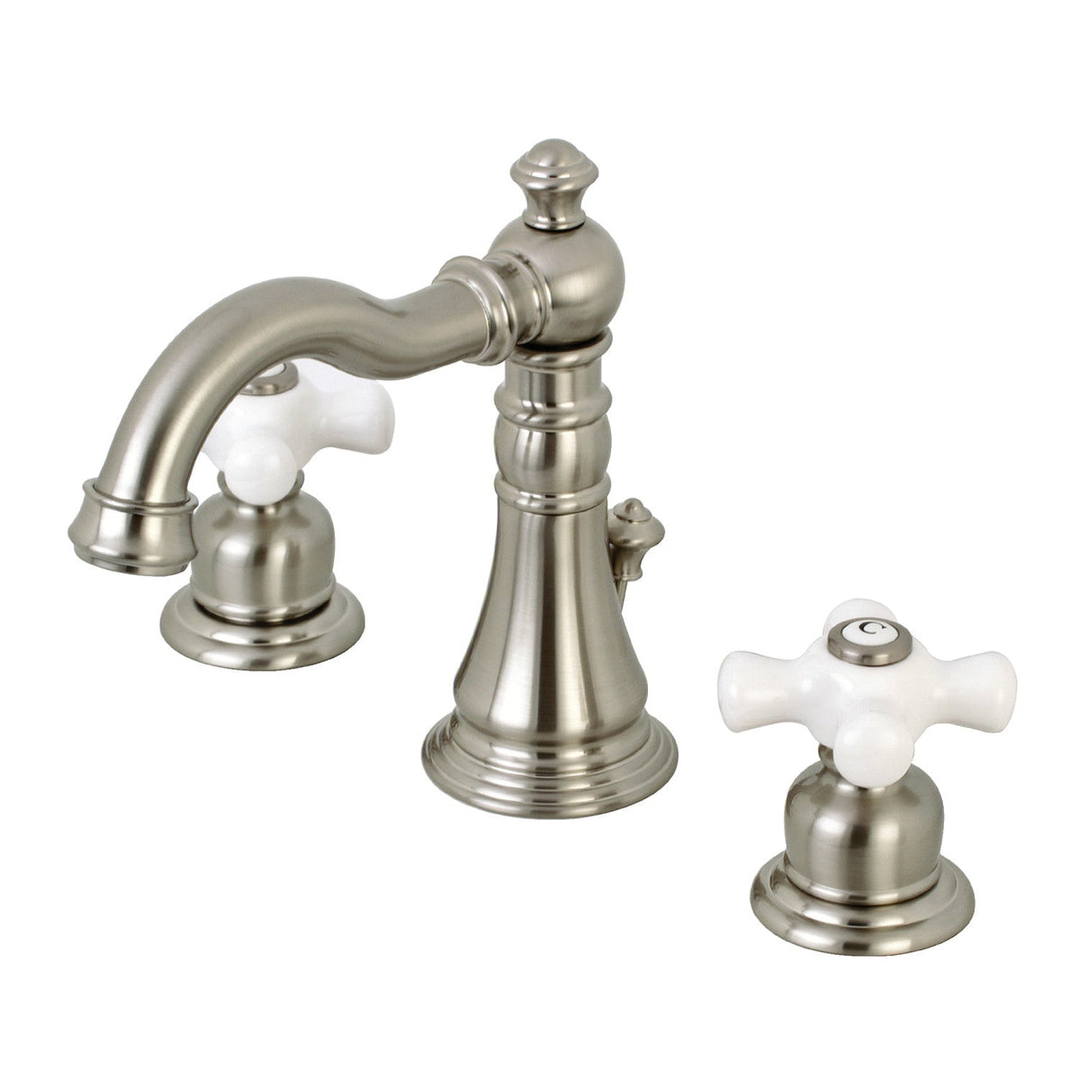 American Classic Widespread Bathroom Faucet with Pop-Up Drain in Brushed Nickel