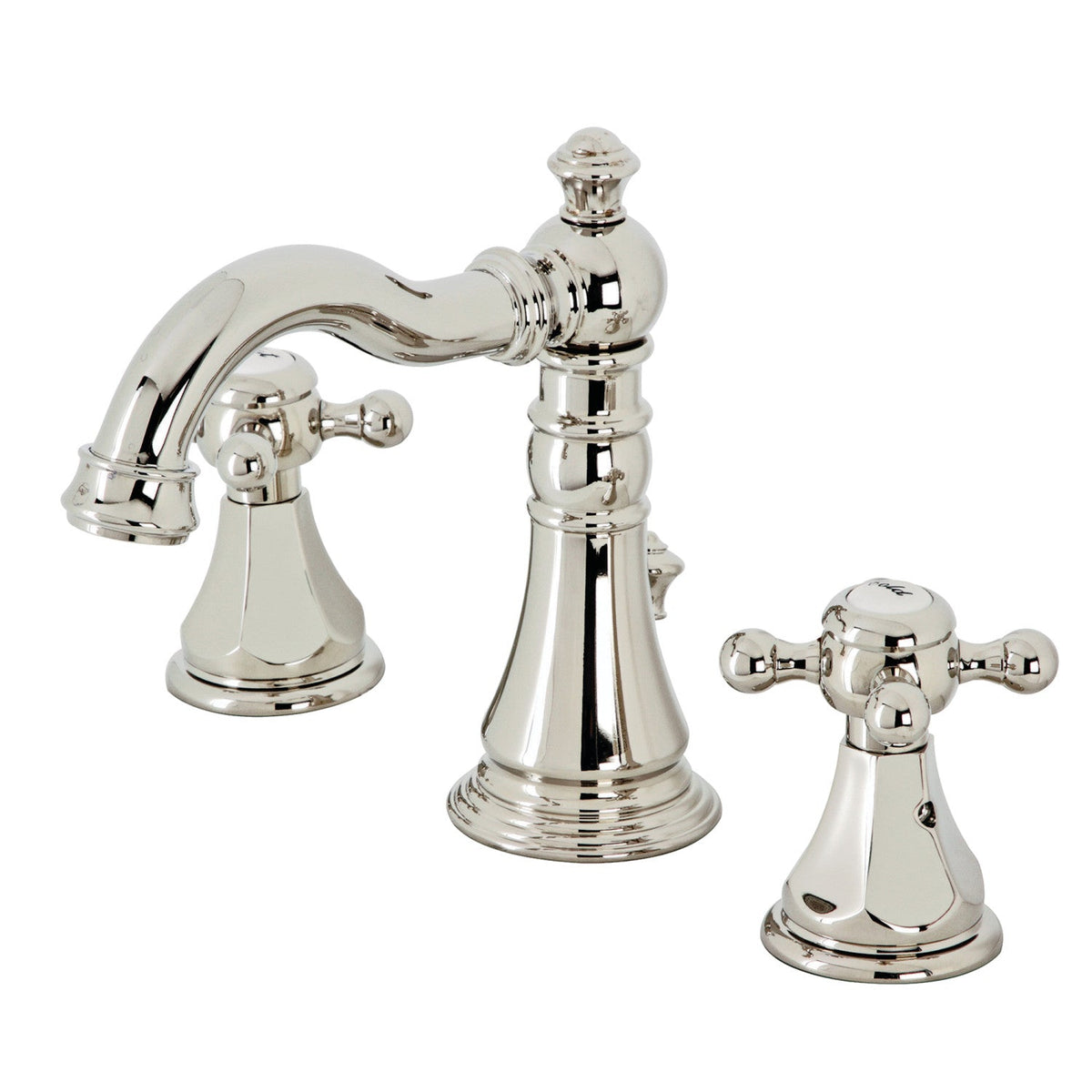 Metropolitan Widespread Bathroom Faucet with Brass Pop-Up in Polished Nickel