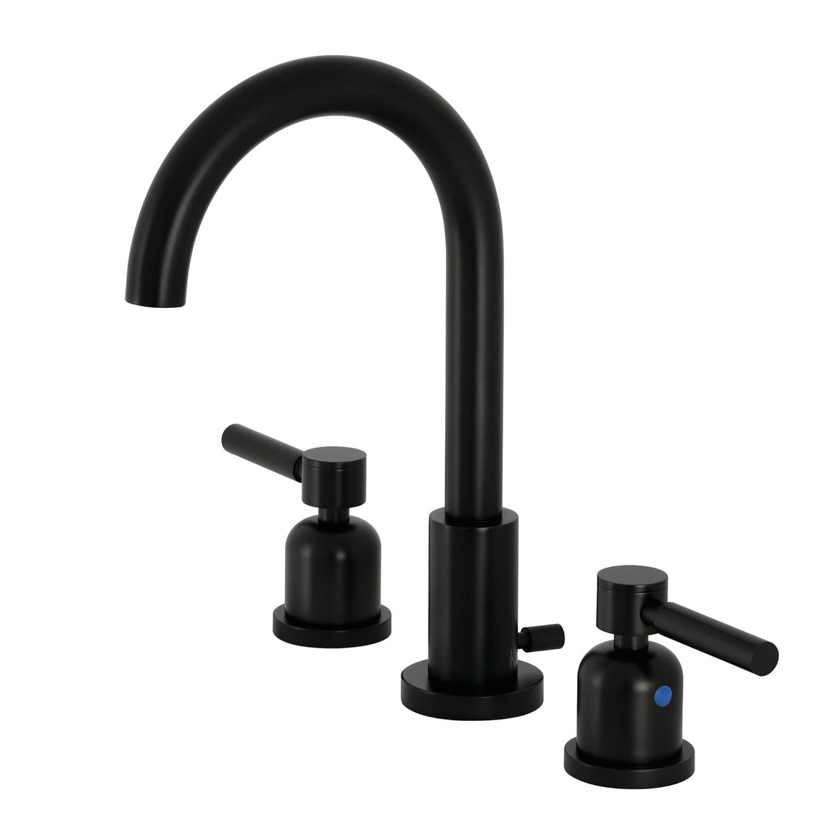 Concord Widespread Bathroom Faucet with Brass Pop-Up in Matte Black