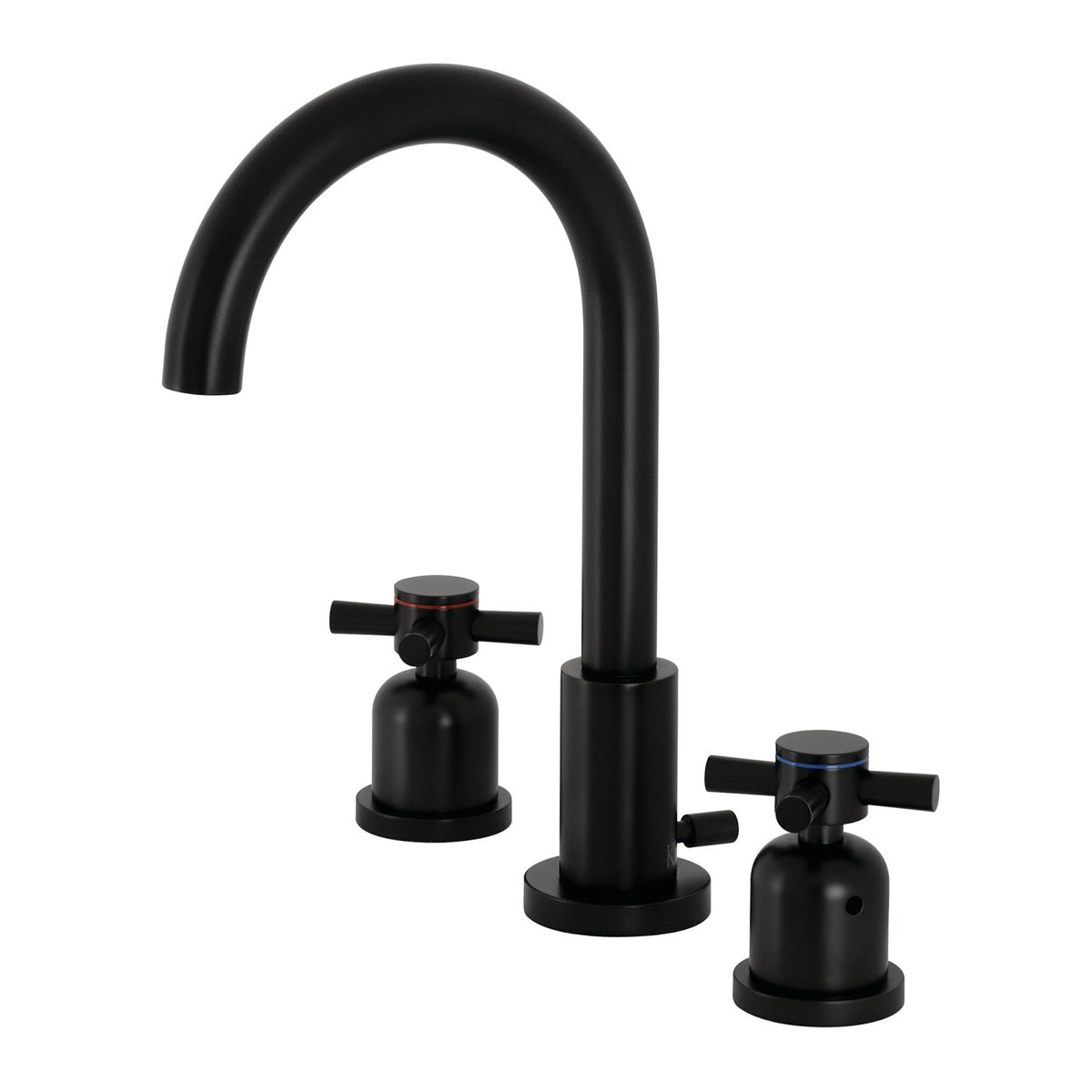 Concord Widespread Bathroom Faucet with Brass Pop-Up in Matte Black