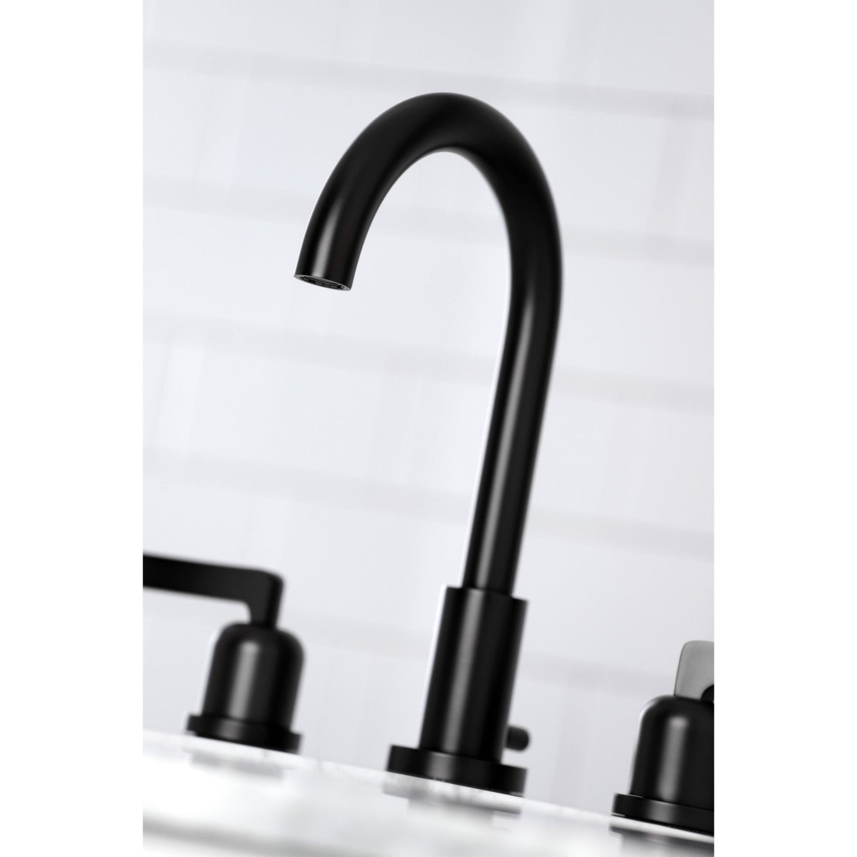 Centurion Widespread Bathroom Faucet with Brass Pop-Up in Matte Black