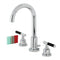 Kingston Brass Kaiser Widespread Bathroom Faucet with Brass Pop-Up, Polished Chrome (FSC8921CKL)