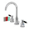 Kingston Brass Kaiser Widespread Bathroom Faucet with Brass Pop-Up, Polished Chrome (FSC8921DKL)