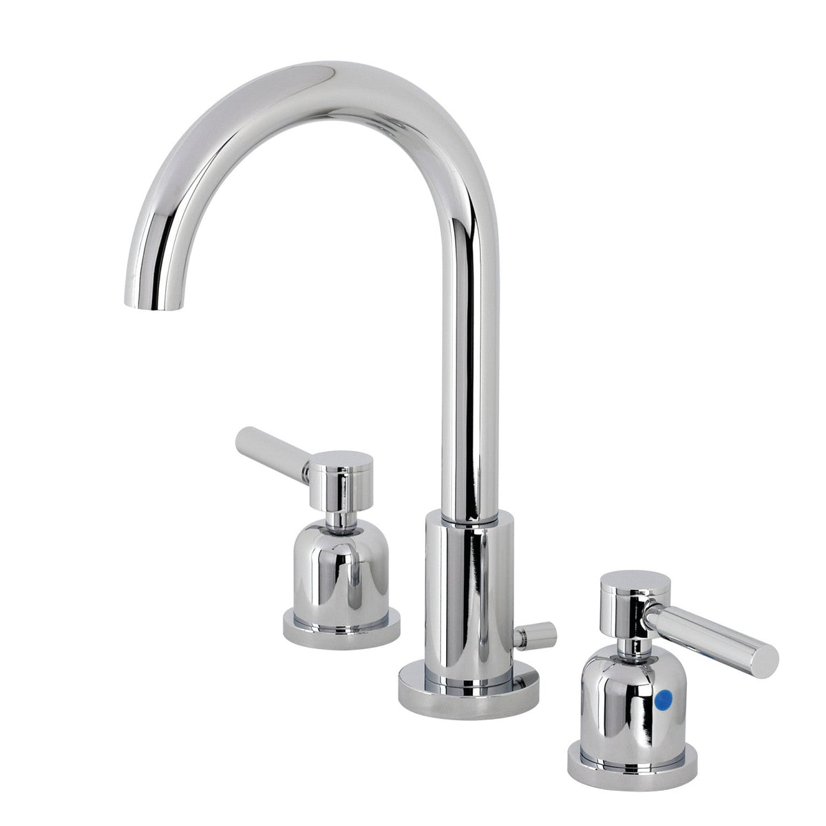 Concord Widespread Bathroom Faucet with Brass Pop-Up in Polished Chrome