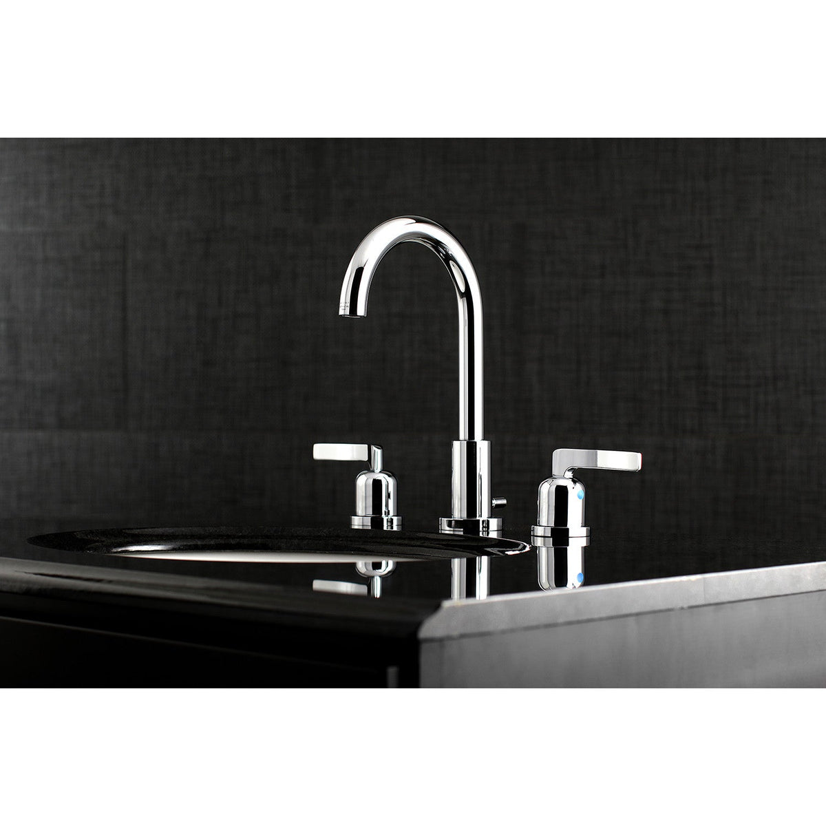 Centurion Widespread Bathroom Faucet with Brass Pop-Up in Polished Chrome