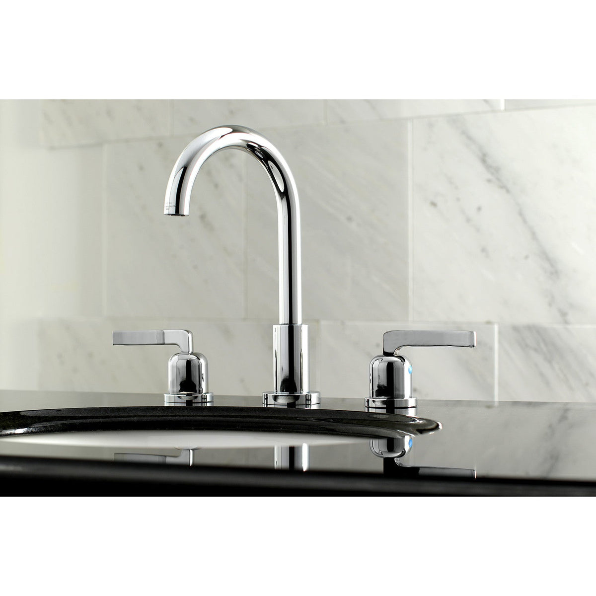 Centurion Widespread Bathroom Faucet with Brass Pop-Up in Polished Chrome